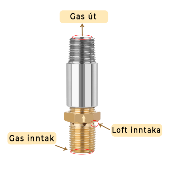 Gasstýring með krómlykli ásamt tengibúnaði - Image 3